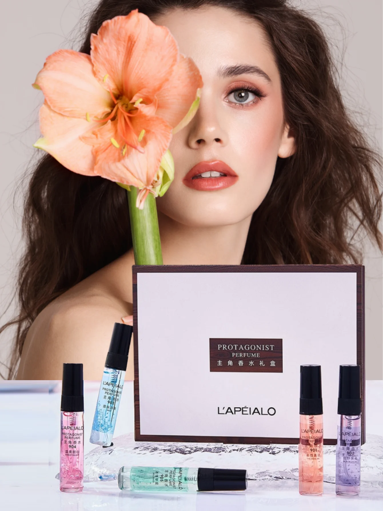 Juego de Perfume para mujer, 5 uds., 5ml, tono floral, fragancia ligera natural de larga duración, caja de regalo, perfume de bolsillo de viaje, regalo para niña