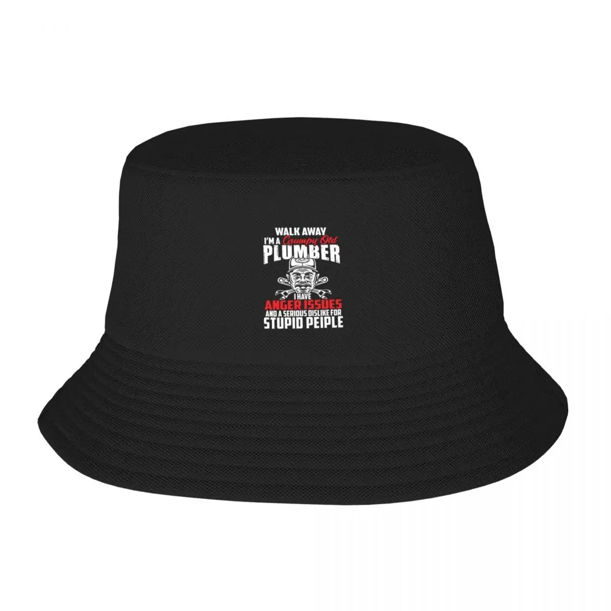 2026 walk away I'm a grumpy Plumber I Have Anger Issues. / Funny Plumbing Bucket Hat Golf Hat Man Anime Women Caps Men's