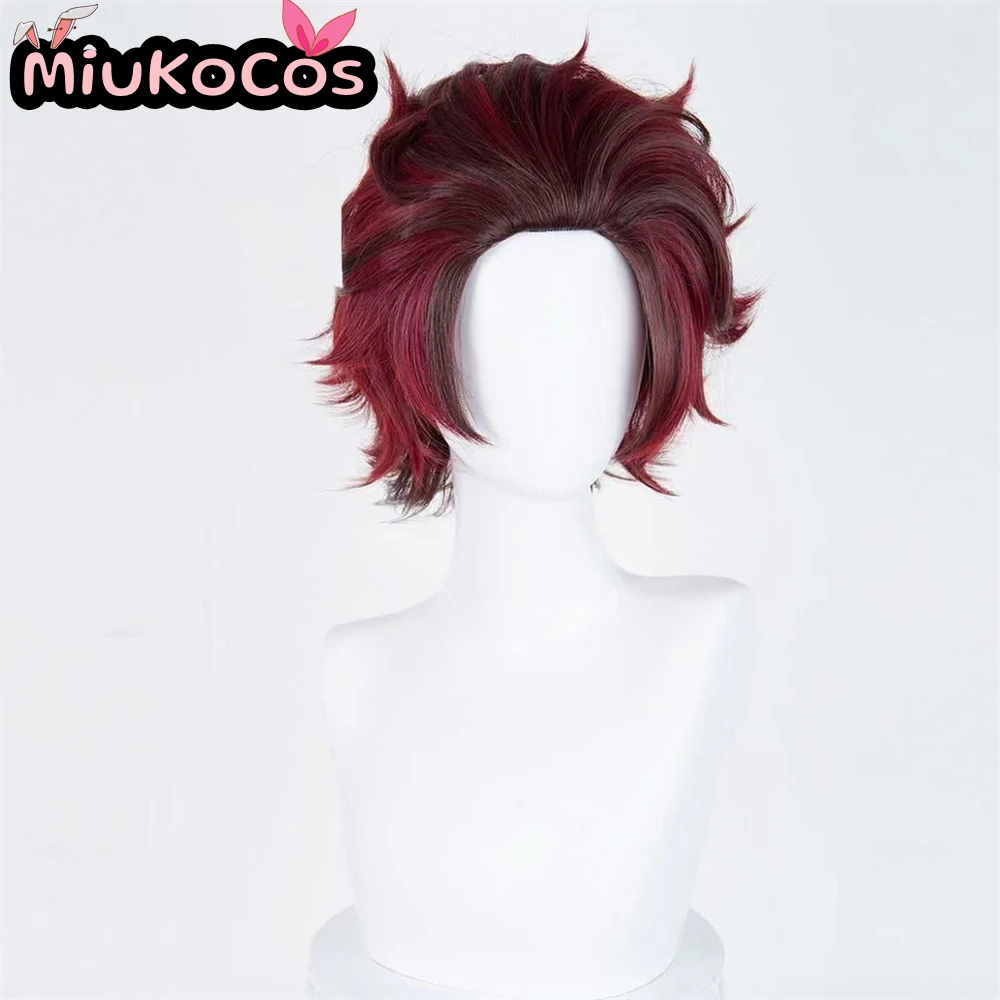 В НАЛИЧИИ Танджиро Камадо Косплей Парик Мико Косплей Аниме Убийца Демонов Косплей