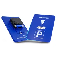 Blue Digital Parking Timer Disc Portable Plastic Car Parking Clock Arrival Time Display Tool for Easy Parking Management