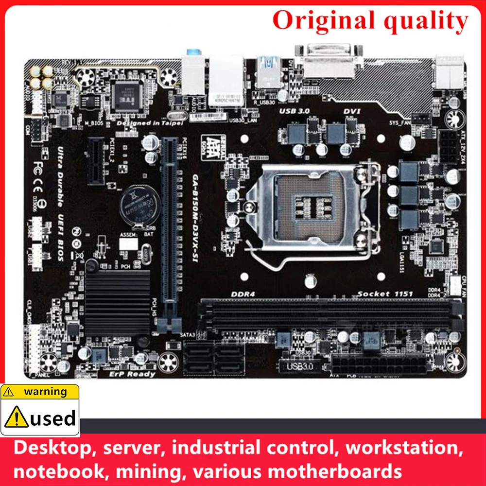 

For GA-B150M-D3VX-SI B150M-D3VX-SI Motherboards LGA 1151 DDR4 32GB M-ATX For Intel B150 Desktop Mainboard SATA III USB3.0