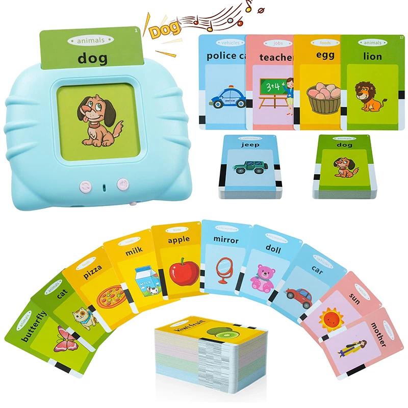 English Language Electronic Book Toddlers Reading Gadget Educational Learning Talking Sight Words Flash Cards Kindergarten Kids
