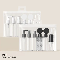 11pcs/Set Travel Botttle Set 60ml Refillable Bottle Soft Plastic Lotion Shampoo Container Squeeze Tube Empty Bottle