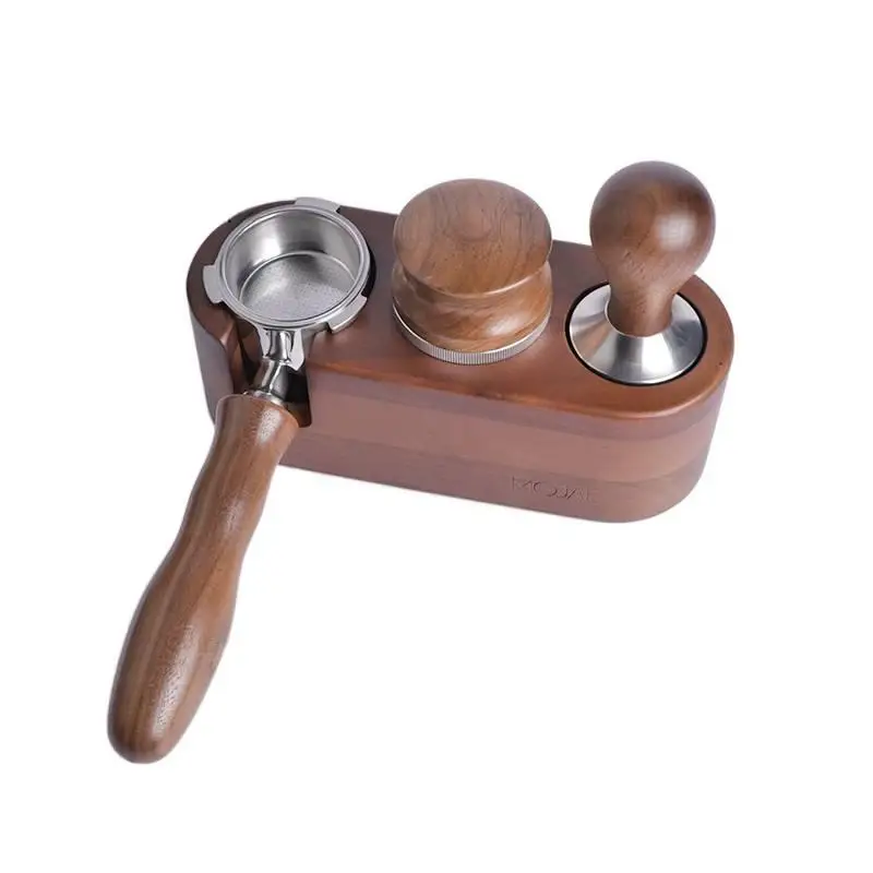 

for Delong smeg three-ear dedicated coffee machine 51mm bottomless handle powder press, hammer and base Four-piece set