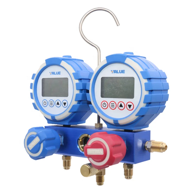 Value VMG-2-R134a-B Refrigerant Manifold Gauge with quick connector