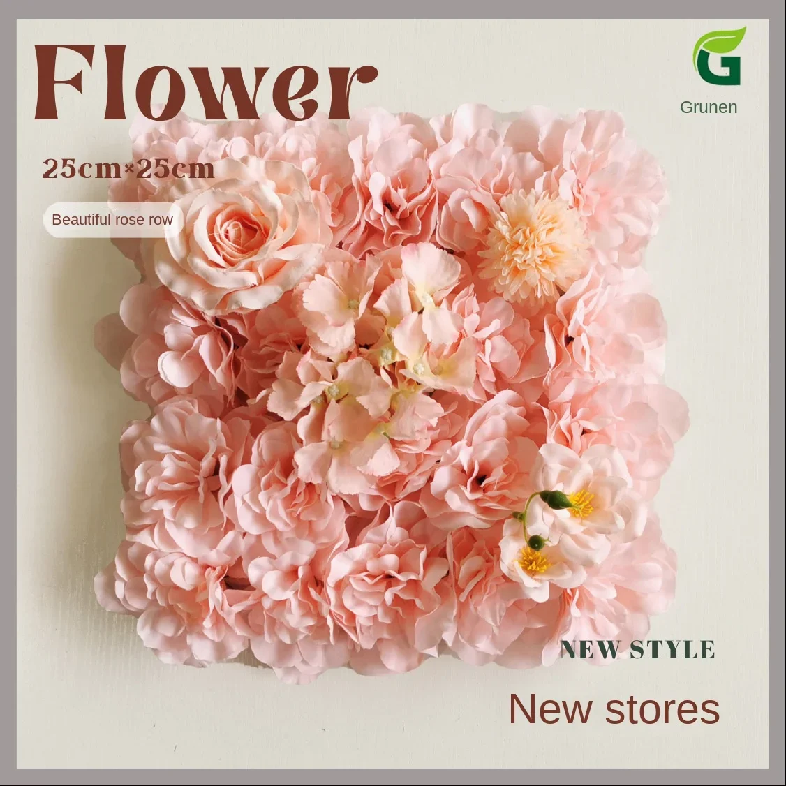 60*40cm Artificial Flower Wall Background Decor Wedding Shop Decoration Wall Hangings Wall Dahlia Rose Flower Row