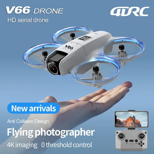 Imagen 2 del producto V66 Mini Drone 4K Cámara Dual Profesional Modo sin cabeza Evitación de obstáculos WiFi FPV Dron 360 ° Flip RC Quadcopter Juguetes para niños