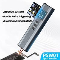 PSW01 Portable Digital Display Spot Welder 11 Gears Adjustable with Dual Pulse for 18650 Battery Nickel Strip Welding