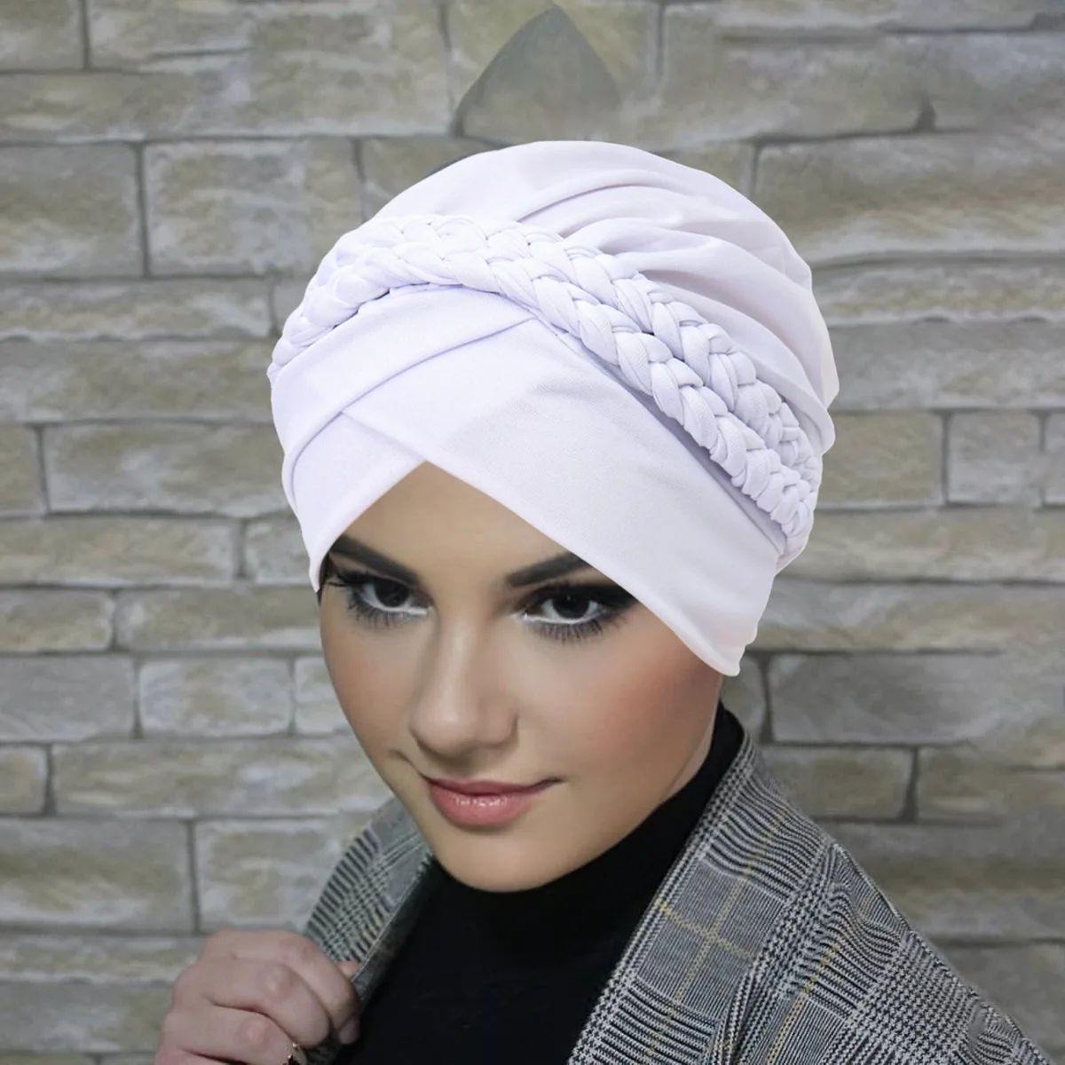 

6PCS/Set New Indian Hat Braids Turban Women Chemo Cap Muslim Hijab Bonnet Beanies Hair Loss Head Cover Headscarf Turbante Mujer