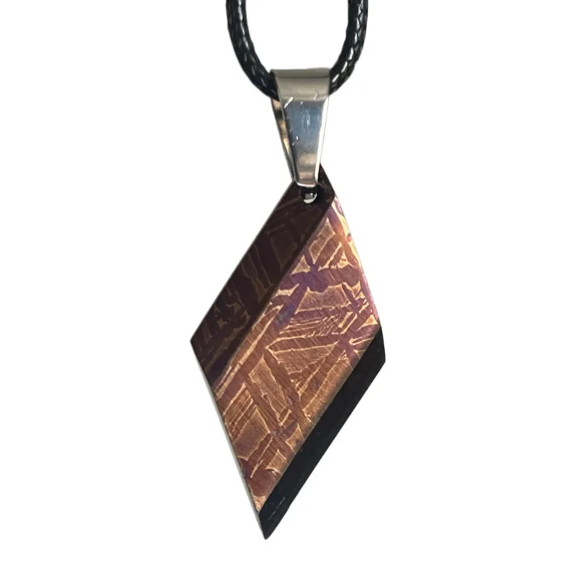 8g Muonionalusta meteorite pendant Natural iron meteorite pendant Meteorite slice Collection -LK227