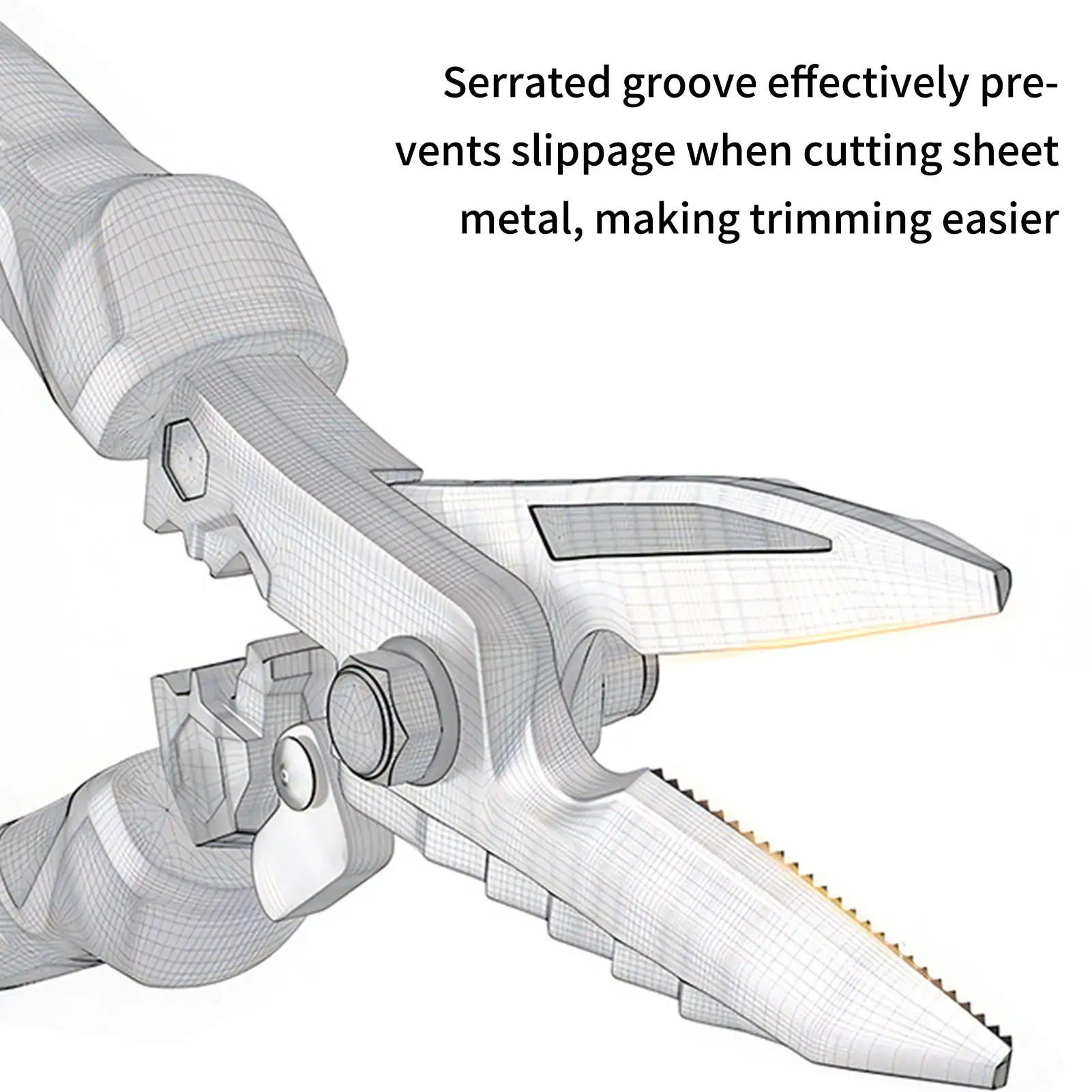 Tesoura de corte de metal, cortador de aviação resistente, corte de aço para folha de metal, lata, aço inoxidável, alumínio, fio de cobre industrial