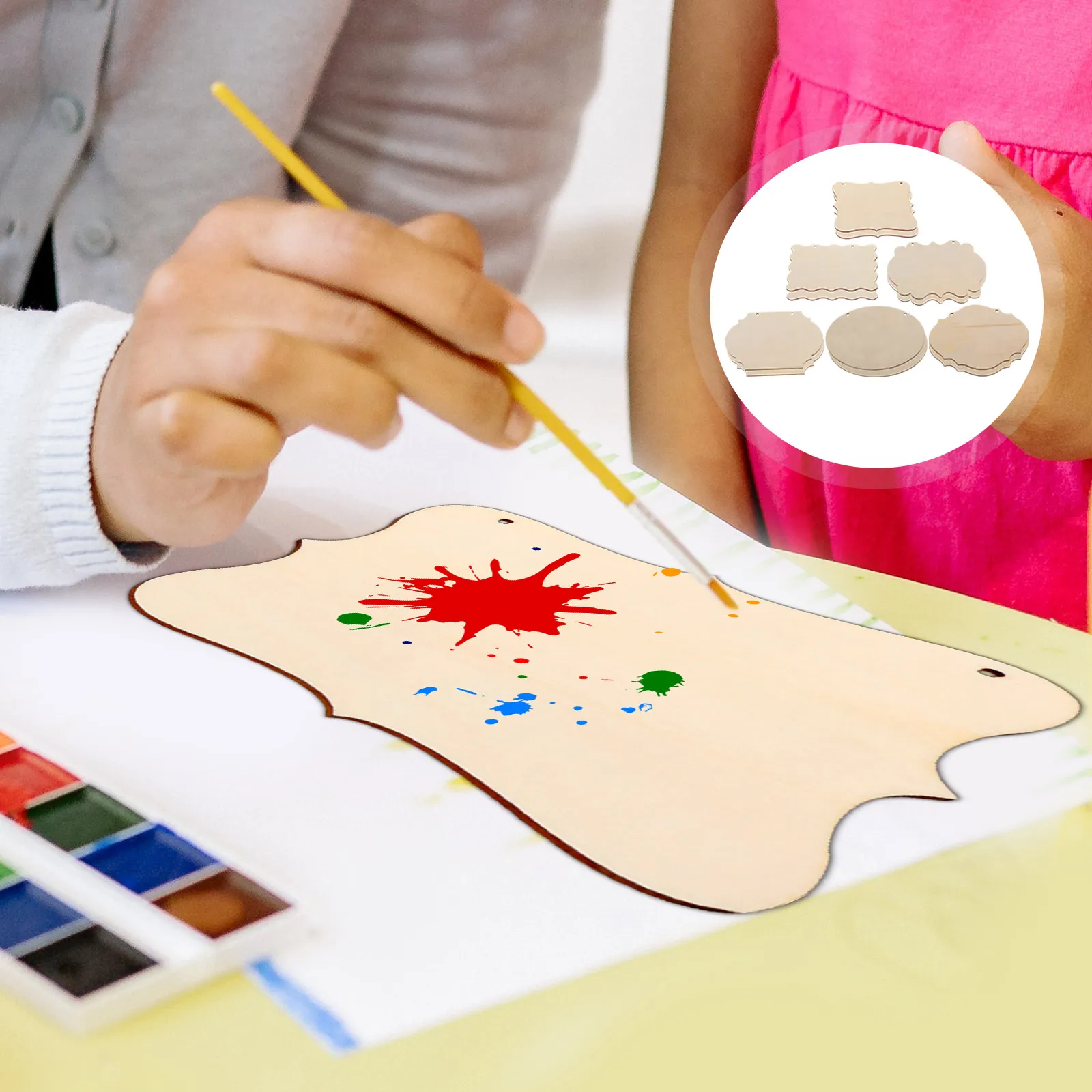 

12Pcs DIY Wooden Signs Unfinished Wood Plaques Lanyard Equipped Easy to Hang Decor Craft Supplies Unfinished Wood Crafts