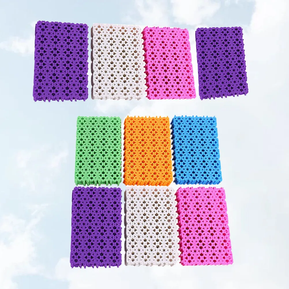 

Набор из 10 противоскользящих ковриков для ванной: безопасные, мягкие, пластиковые, с полым дизайном, быстросохнущие, разных цветов