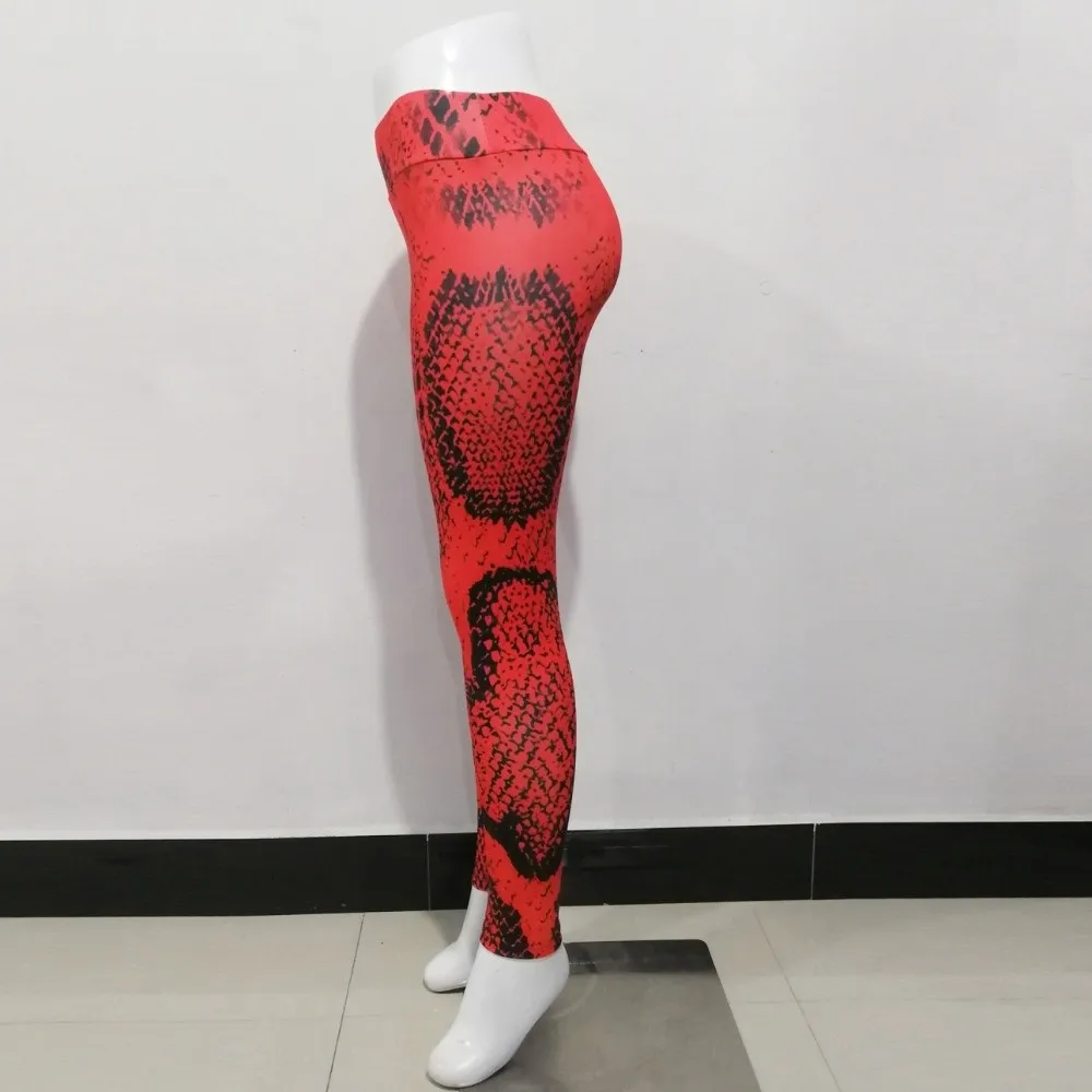 Serpentine Snake Print Leggings Peach Butt Shapewear Tummy Control Trousers Slimming Elastic Pilates Yoga Leggings Workout