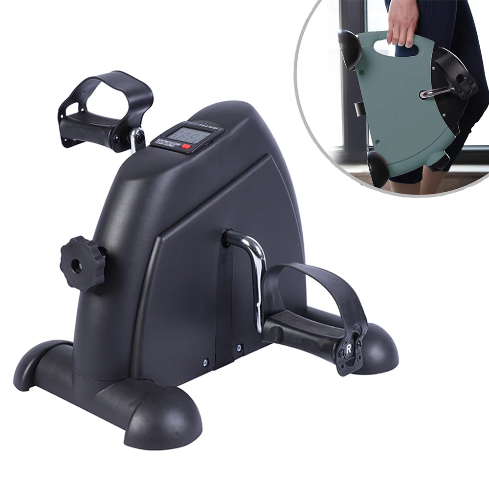 Mini rowerek treningowy pod biurko, wielofunkcyjny, elektryczny, z cyfrowym wyświetlaczem LCD, do ćwiczeń nóg, ramion i kolan dla seniorów.