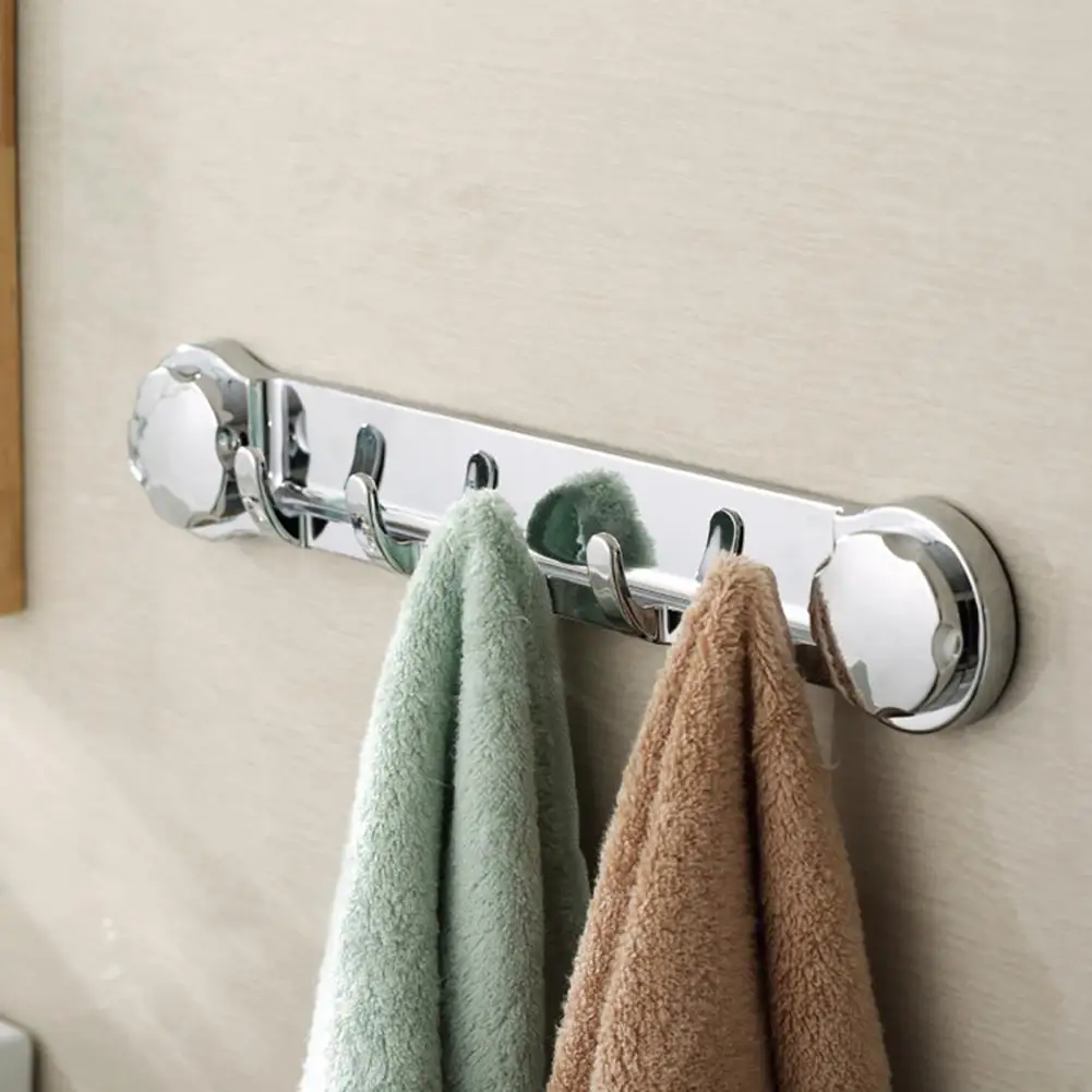 Gancho de pared sin perforaciones, ganchos de pared de succión resistentes para baño, cocina, colgador de toallas impermeable con diseño antideslizante de carga