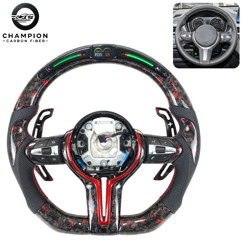 

Для BMW F80 F18 F20 F30 F31 F22 F23 F10 F11 X3 X4 X5 M2 M3 M4 M5 Racing Sport Рулевое колесо из углеродного волокна Обновление переключения передач