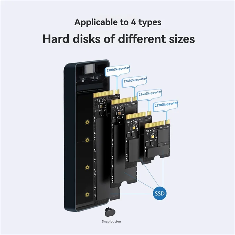 

Адаптер A13E для NVME SATA M.2 для корпуса SSD NVME/NGFF с экраном дисплея USB Type C SSD-диск с двойным протоколом