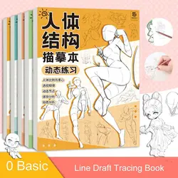 Comics Anime Sketch Tutorial Book Novice Girl Boy Line Draft Tracing Book Hand Drawing Zero Basic Comics libro disegnato a mano School