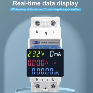 Tomzn 2p 63a 110V 220V Tuya WiFi Công tắc thông minh KWH Thời gian đo thời gian với dòng điện áp và bảo vệ rò rỉ 8 Đồng hồ nhạc trưởng bán hàng chính - №4