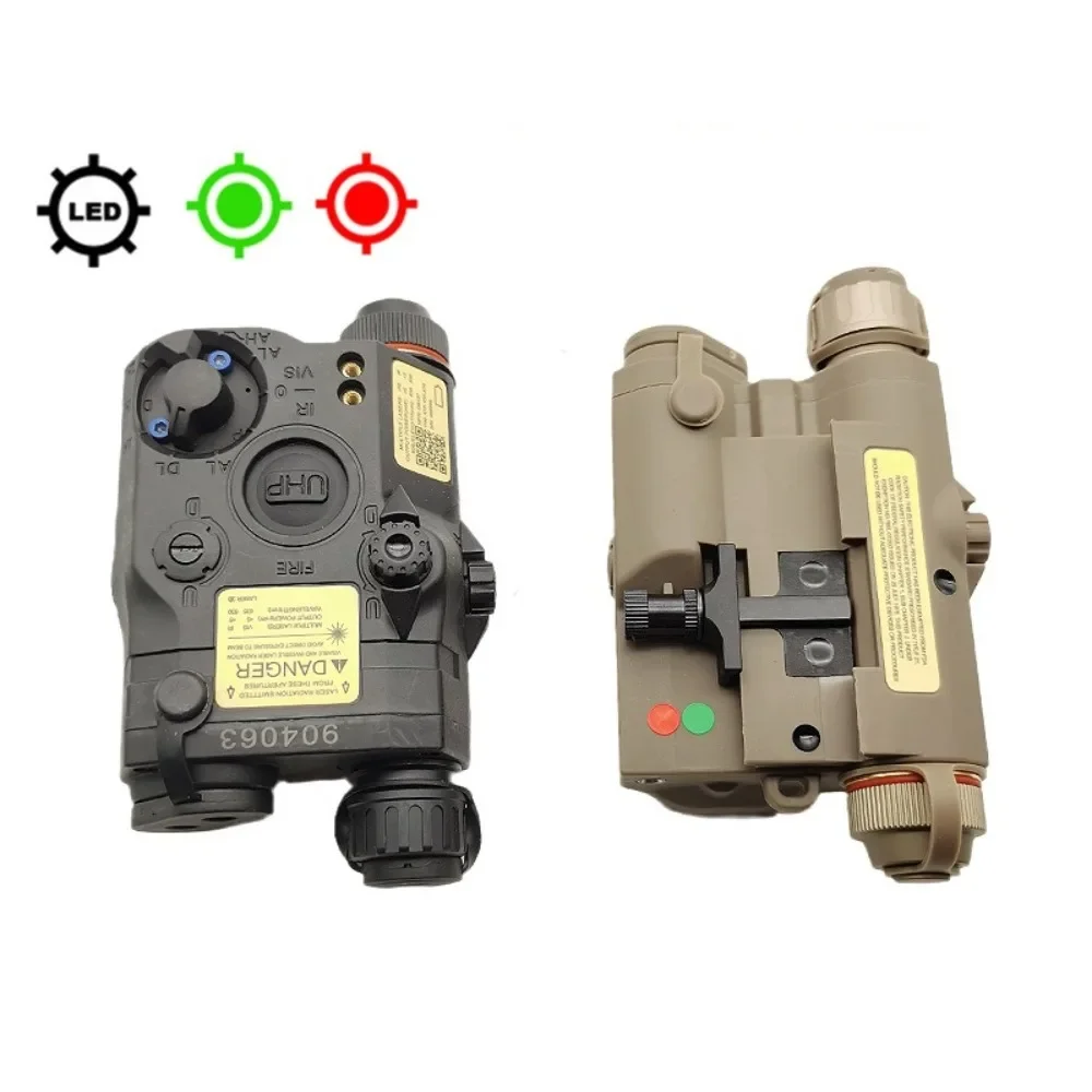 

LED indicator white flash flashlight 20mm rail 3.5mm Overseas version PEQ15 red and green laser integrated