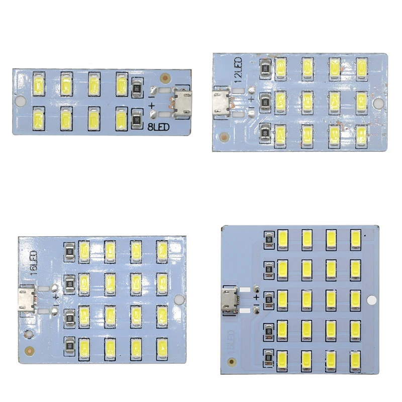 

2-200Pcs 8/12/16/20 Beaded LED Lighting Board USB Mobile Lamp Floor Stand Emergency Lamp Small Night Lamp