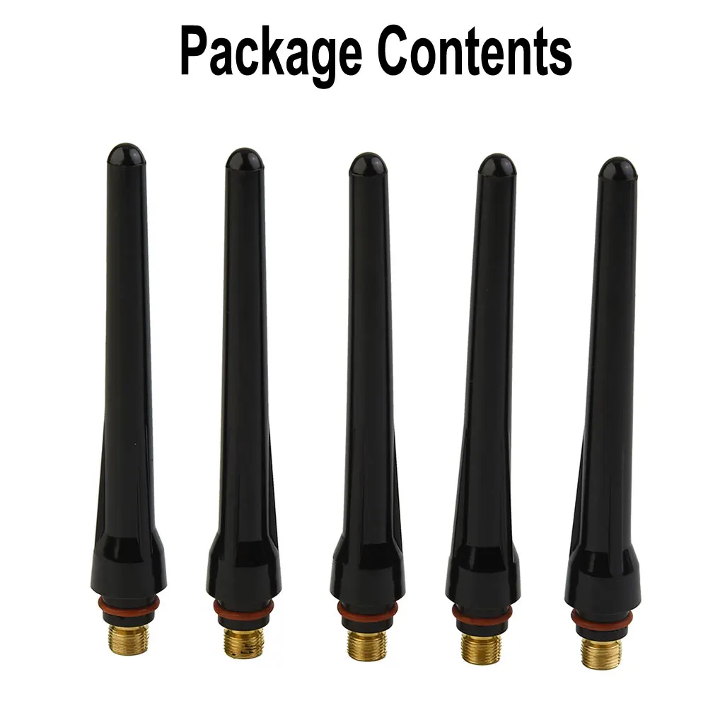 Black Long Back Cup For Tig Welding Torch 5pcs Accessory Tool 57Y02 WP-17 WP-26 WP18 WP26 Kit Stock Lot Pro Hot