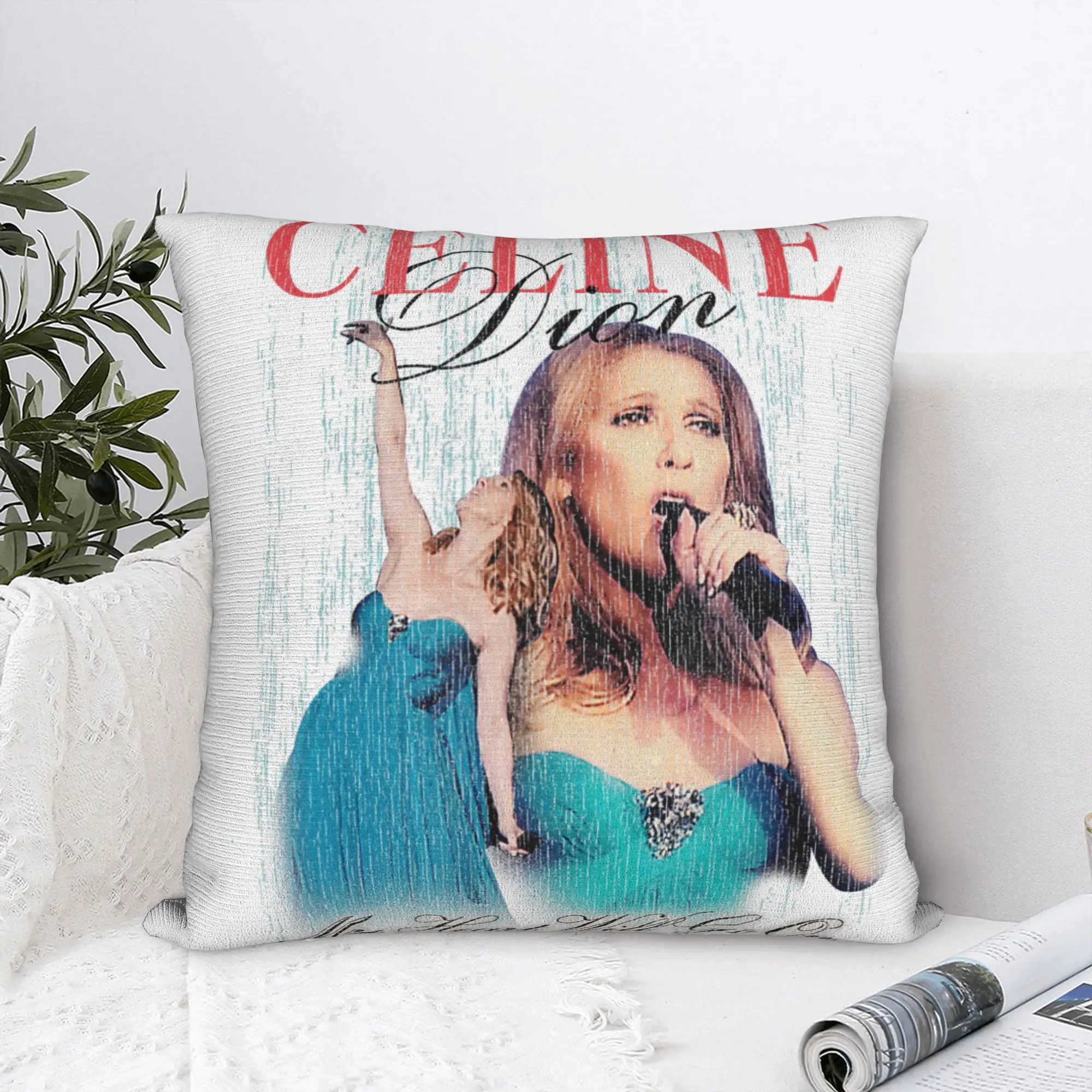 Celine Dion My Heart Will Go On  Pillowcases  Retro Trendy Pillow Case For Sofa Bedroom Home Decor Soft Pillow Cover