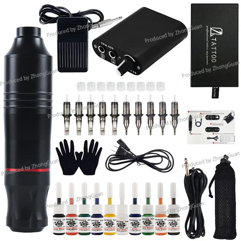 Lishen No. 1 Motor Pen Set, Tattoo Pen Set, Tattoo Machine, Full Set of Practice Tattoo Equipment