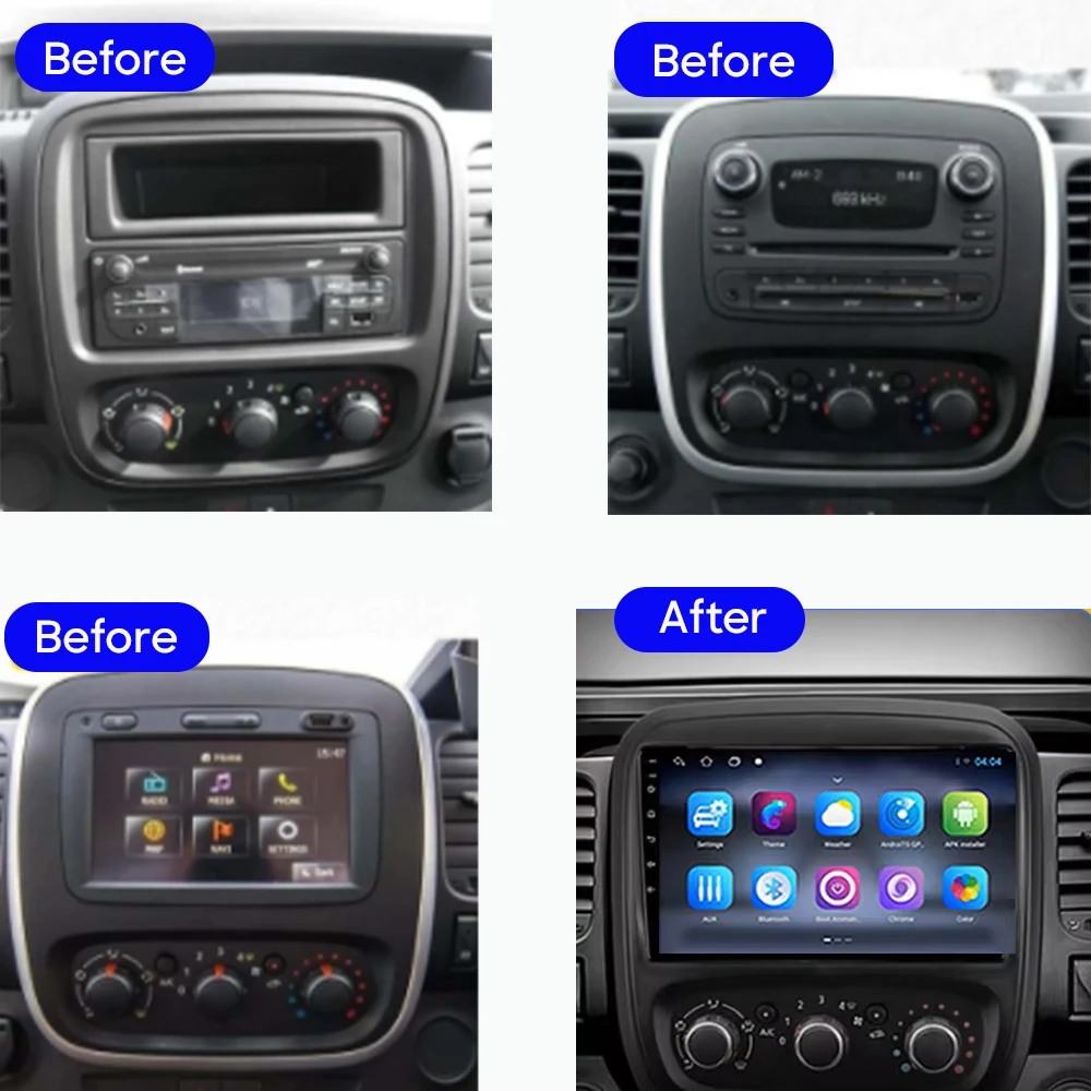 Car Radio Android 14 For Renault Trafic 3 2014 - 2021 For Opel Vivaro B 2014 - 2018 Navigation GPS Android Auto Carplay No 2din