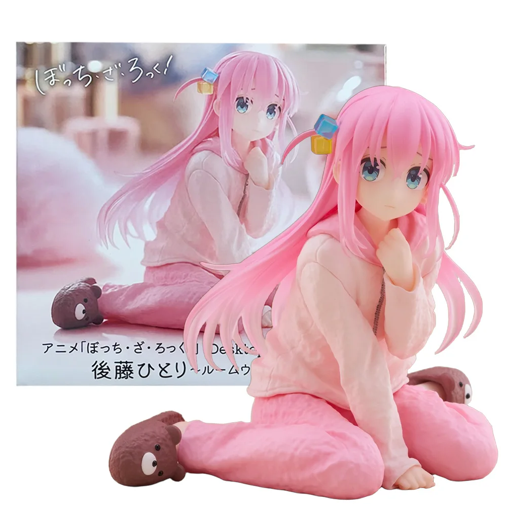 10CM Anime Bocchi The Rock! Animated Version Coreful Doll Gotoh Hitori Loungewear Model Toy Gift Action Figure PVC Doll