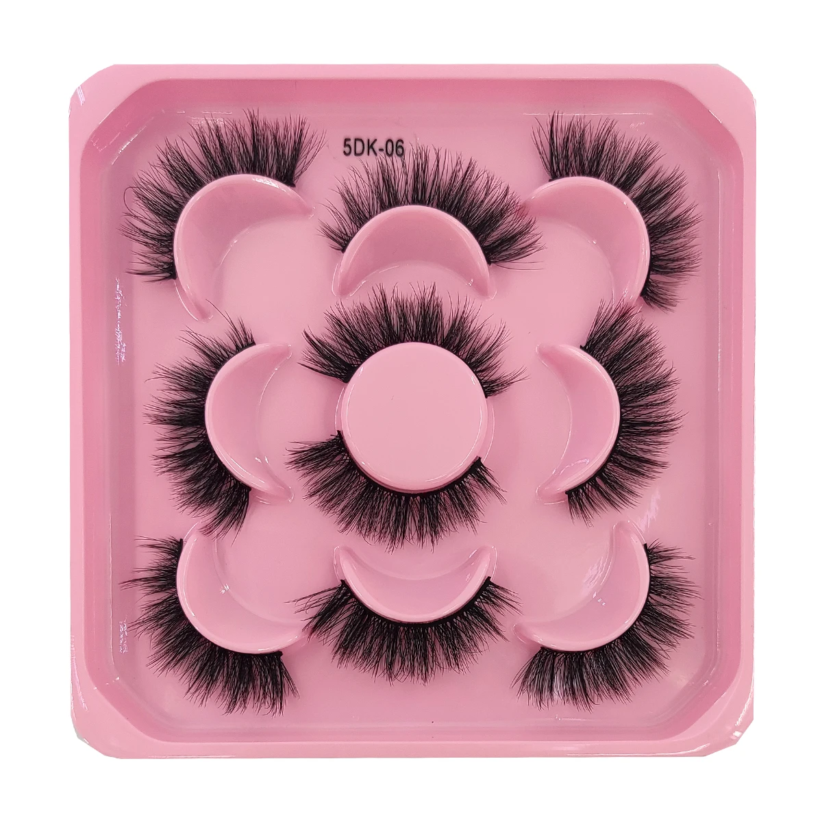 AMSDCN 5 pares de cílios de vison artificial de longa duração natural dramático extensão de cílios beleza e maquiagem