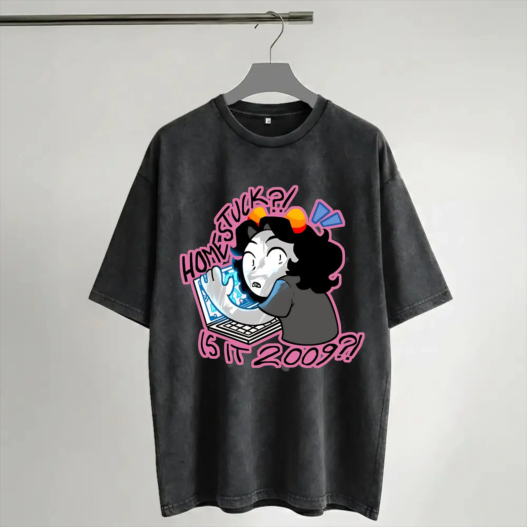 Candy corn fan Homestucks Washed T Shirt Streetwear Hip Hop Vintage T-Shirt  Tees for Men Women Cotton Oversize