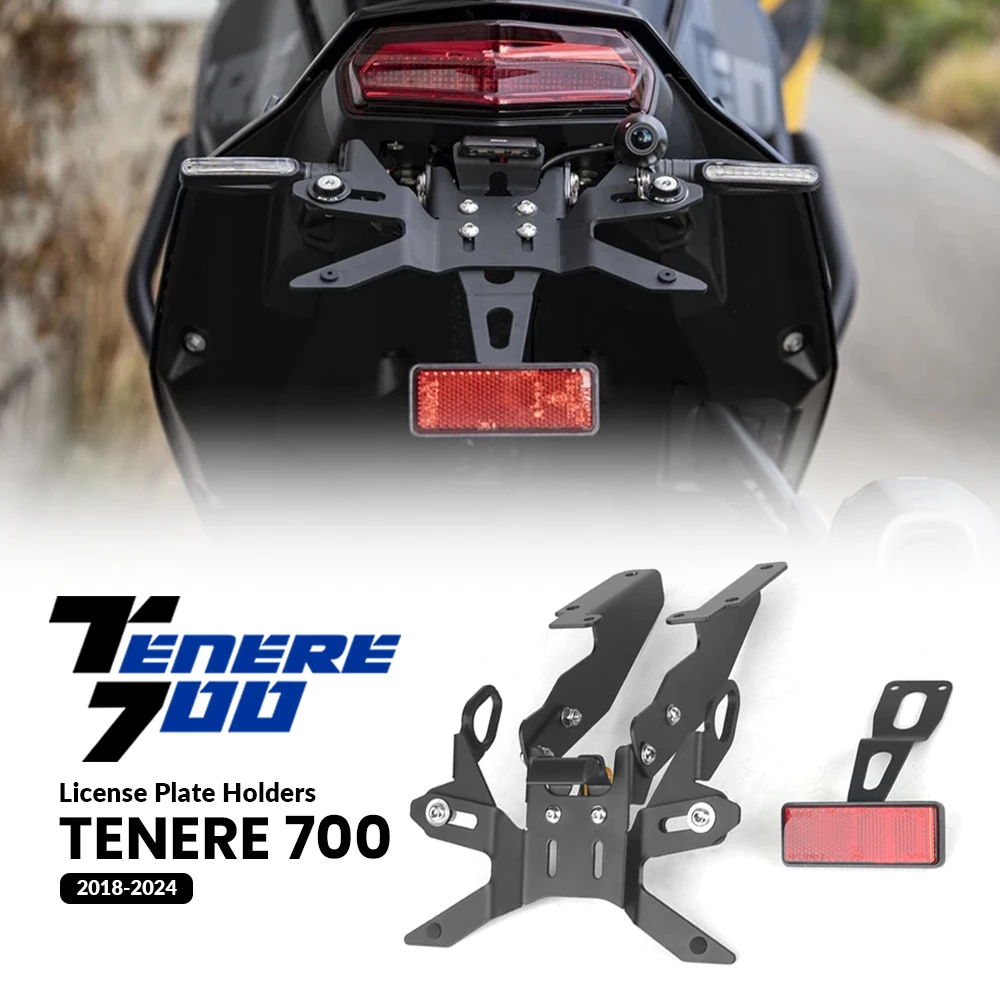 

New Motorcycle Accessories For YAMAHA TENERE 700 Tenere700 2018-2024 Rear Short Tail License Plate Holder Tailstock Bracket Kit