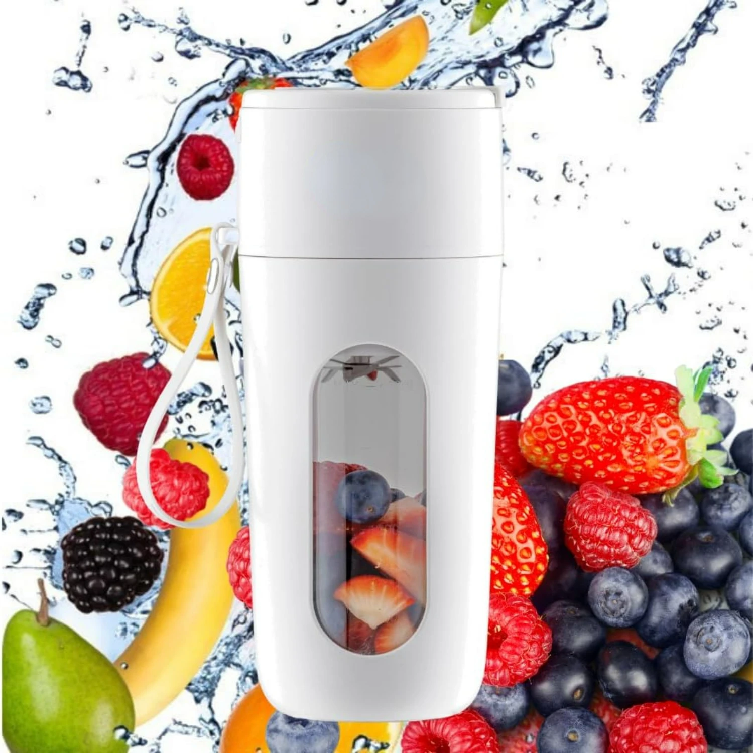

Powerful and Versatile Portable Blender for On-the-Go Smoothies and Shakes - Premium USB Rechargeable Mixer Cup with Compact Des