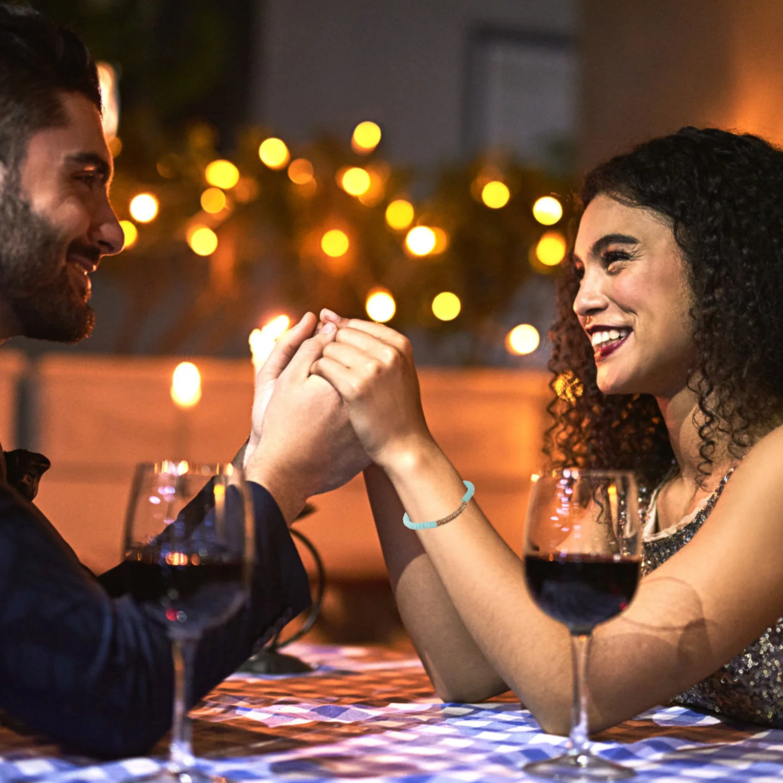 لينة الطين سوار ملون مطاطا المعصم سلسلة اليدوية البوهيمي نمط بوليمر كلاي مجوهرات للنساء ملابس الشاطئ الطرف #3