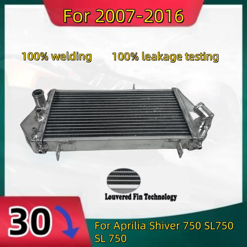 NEW TOP NO.1 all Aluminum Radiator For 07-16 Aprilia Shiver SL750 SL 750 Cooler Coolant 2007 2008 2009 2010 2011 2012 2013 2014