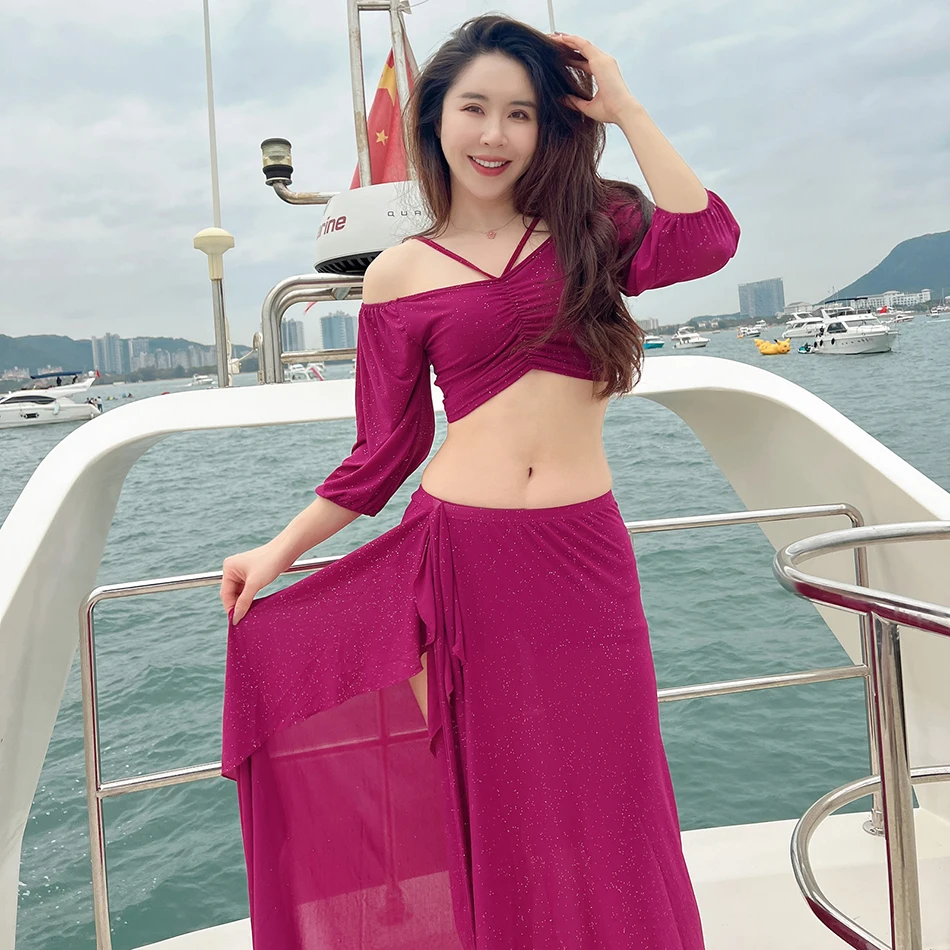 Buikdansen Kostuums Oefen Uniform Pak Volwassen Vrouwen Podiumjurk Rok Met Veiligheidsbroek Buikdans Accessoires