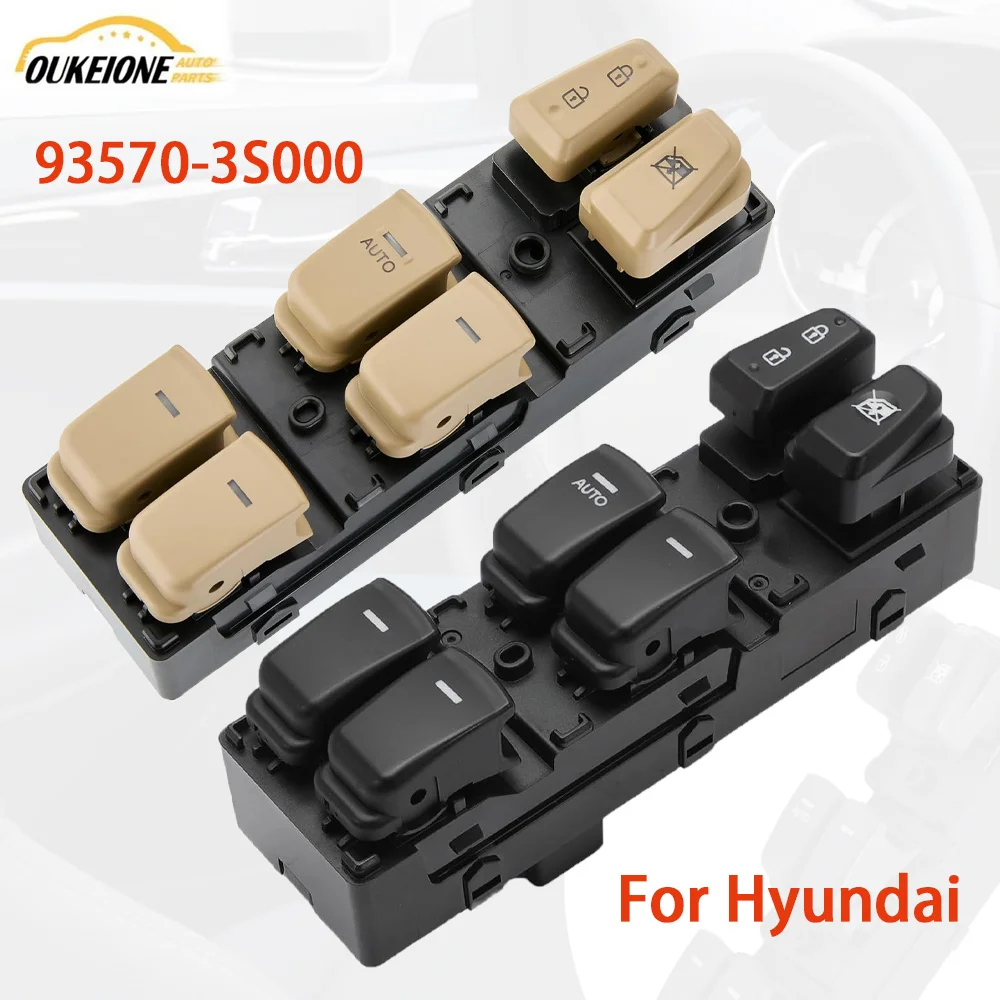 

93570-3S000, бежево-черный для Hyundai Sonata 2011, 2012, 2013, 2014, кнопка управления электрическим стеклом, 935703S000, автомобильные аксессуары