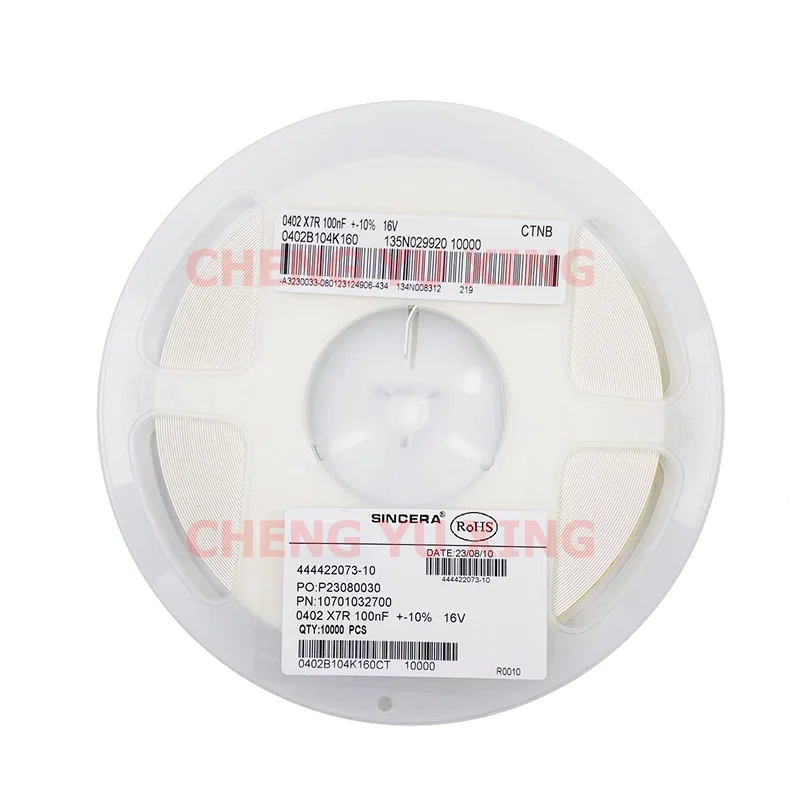 

0402 100nF 16V X7R 10%, 0402B104K160CT,10000 шт., конденсатор 0402 SMD