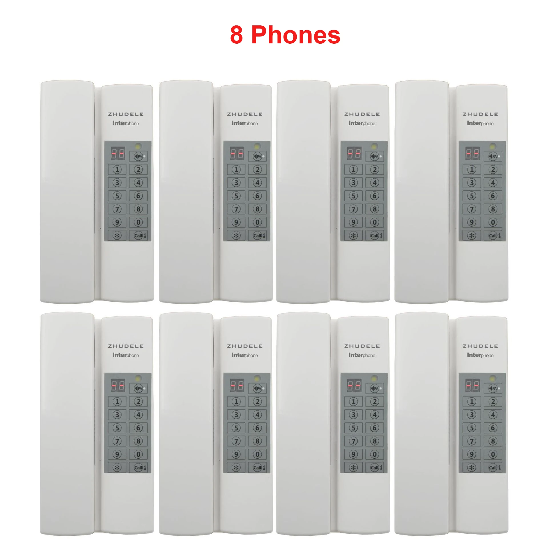 

Safe&Comfortable Multi-functions Home Interphone ,8-way audio intercom system,Public intercom system 99 handle extenable