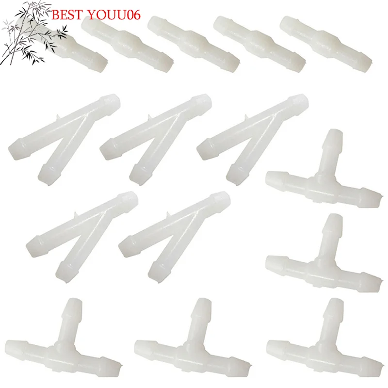 Hot 15pcs Car Wiper Spray Pipe Joint T Y I Type Windshield Washer Pipe Nozzle Wiper Cleaning Water Hose Tube Joint Car Accessory