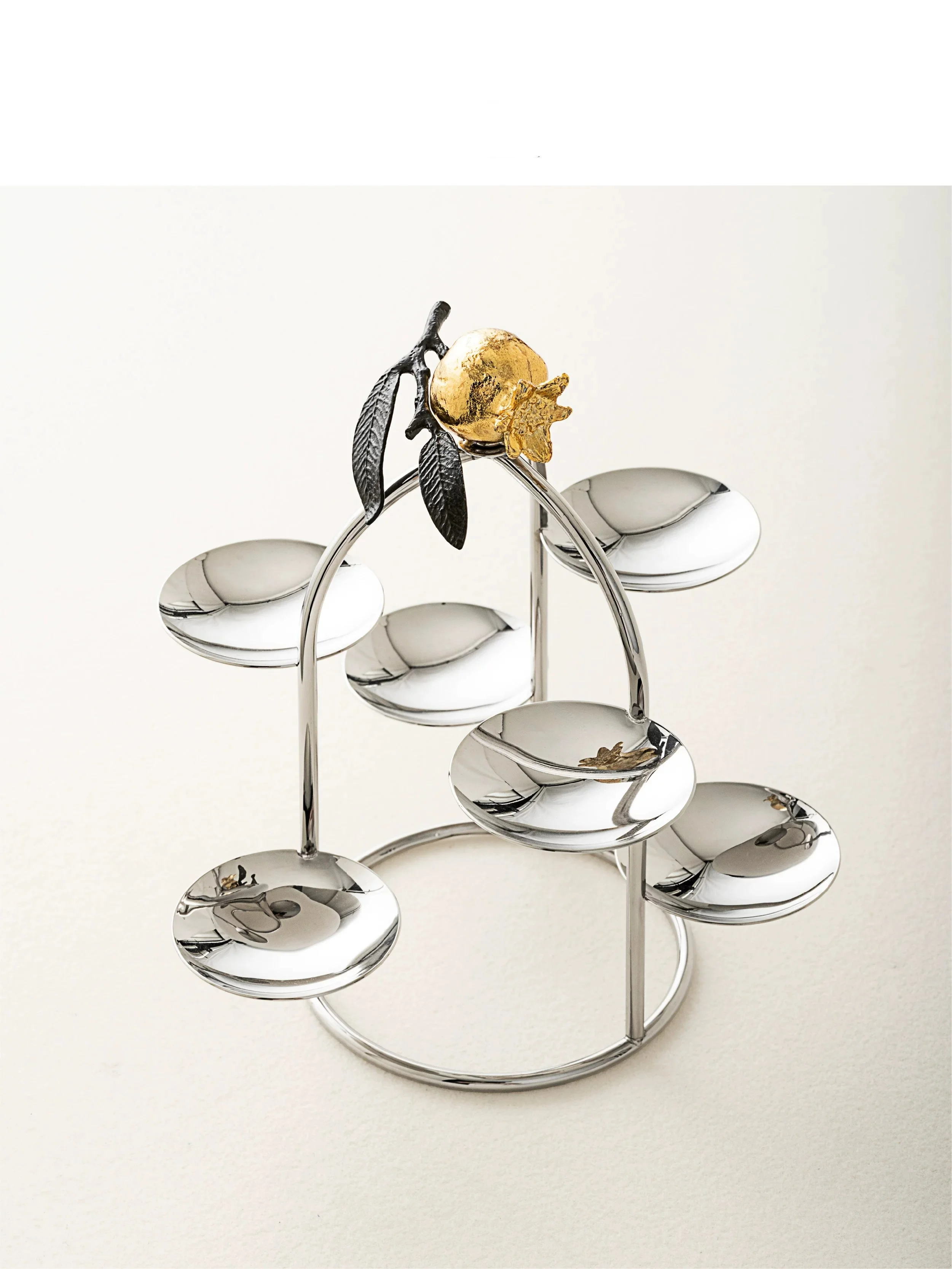 European Style Stainless Steel Multi-tier Cake Stand, Creative Dessert Display Rack Macaron Fruit Plate for Home Decor