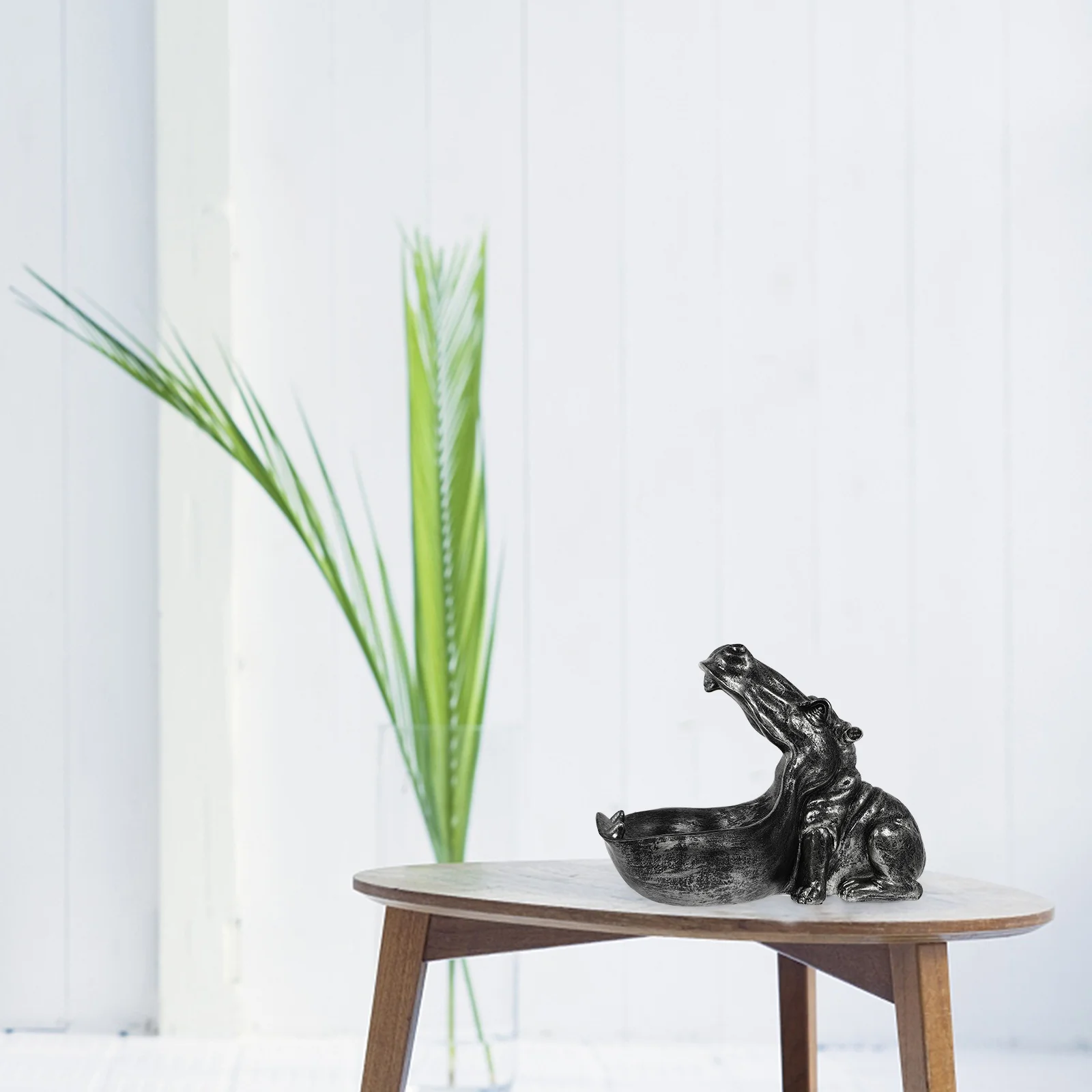 

1Pcs Hippos Storage Tray Creative Resin Desktop Ornament Lovely Key Storage Container Home Ornament Table Decoration