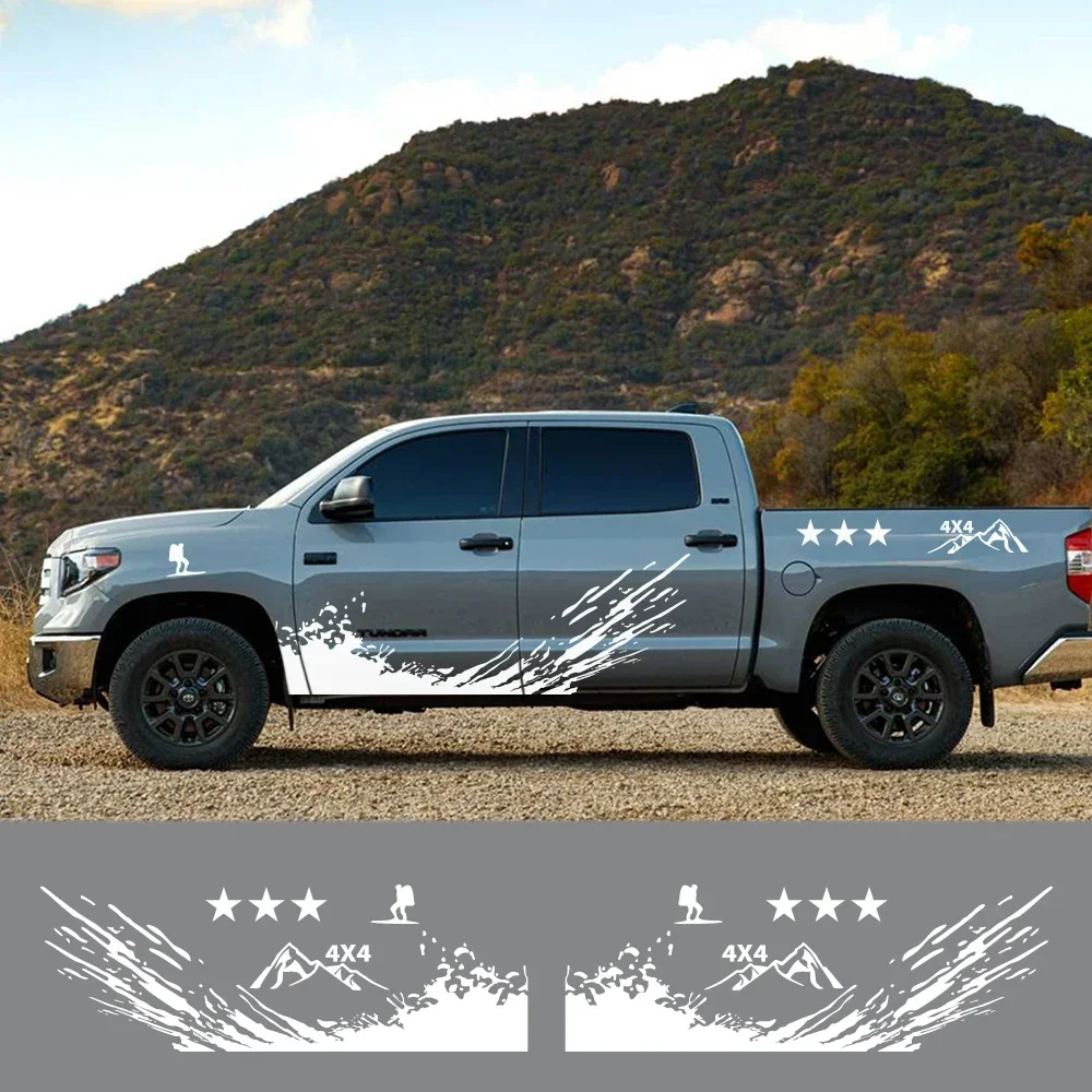 

8PCS Car Stickers Auto Door Side Graphic Vinyl Decals For Toyota TUNDRA Auto Body Decoration Racing Decals Car DIY Accessories