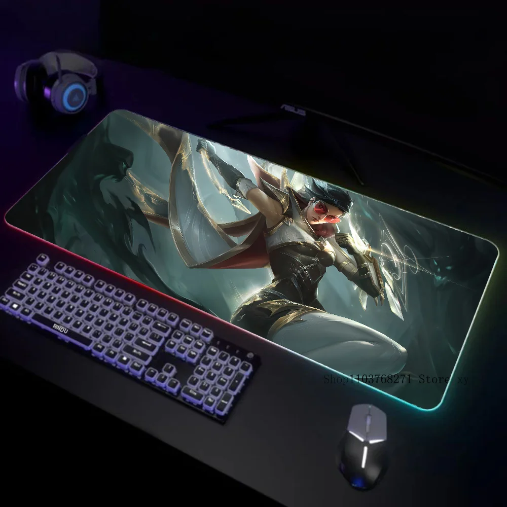 Podkładka pod mysz Vayne League Of Legends XXL Podkładki pod mysz do gier RGB HD Czarne akcesoria dla graczy Duża dioda LED