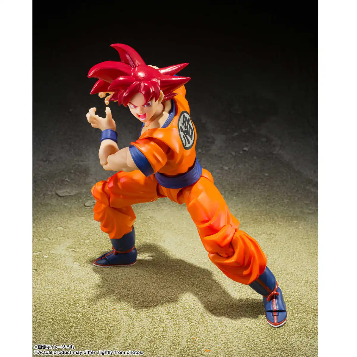 Original Dragon Ball Figures SHF Son Goku FigureSuper Saiyan God Red God Pvc Gk Statue Doll Collection Room Decora Toy