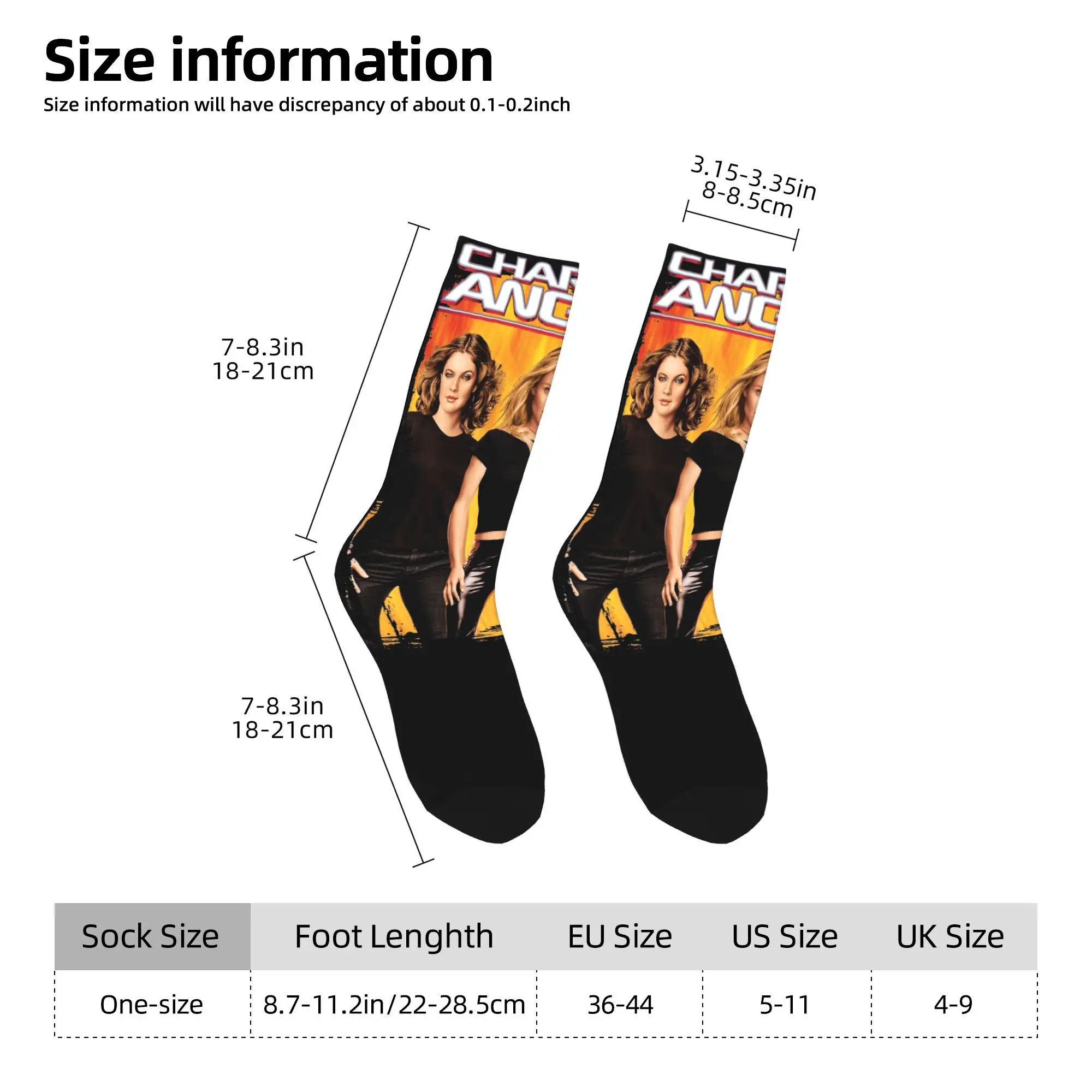 Charlies Angels Calze Donna Uomo Calzini da film Calzini coreani morbidi e caldi Calzini grafici antiscivolo da corsa primaverili Regalo