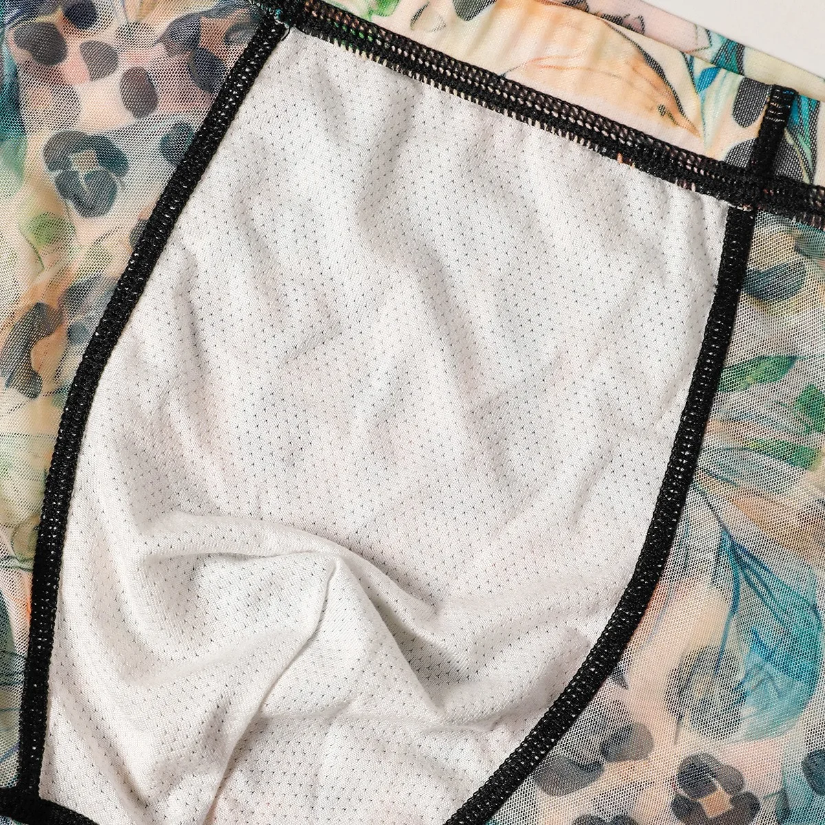 Men's Underwear Ultra-thin Ice Silk Boxer Shorts Mesh Quick Drying underpants