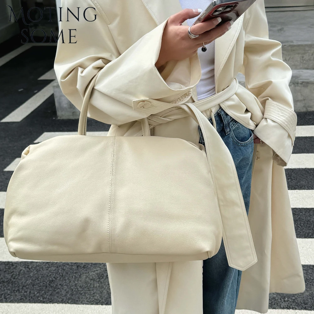 Tas Tangan Wanita Kelas Asli Kulit Sapi Kualitas Motingsome Tas Tiup Gelandangan Besar 2025 Tas Tangan Baru Tas Tote Musim Gugur dan Musim Dingin
